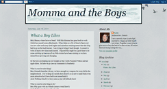 Desktop Screenshot of mommaandtheboys.blogspot.com