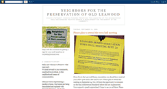 Desktop Screenshot of preserveoldleawood.blogspot.com