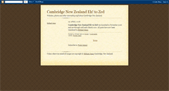 Desktop Screenshot of cambridgenz.blogspot.com