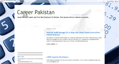 Desktop Screenshot of careerpakistan.blogspot.com