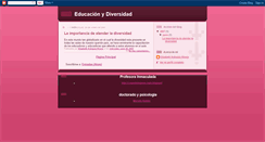 Desktop Screenshot of educacionydiversidad.blogspot.com