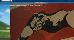 Desktop Screenshot of miamiinternationalguitarfest2011.blogspot.com