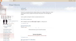 Desktop Screenshot of final-haven.blogspot.com