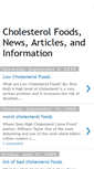 Mobile Screenshot of cholesterolfoods.blogspot.com