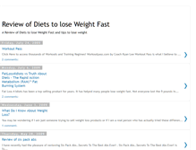 Tablet Screenshot of dietstoloseweightfast.blogspot.com