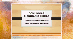 Desktop Screenshot of comunicardicionariolibras.blogspot.com