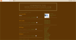Desktop Screenshot of datathoughts.blogspot.com