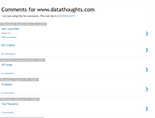 Tablet Screenshot of datathoughts.blogspot.com