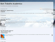 Tablet Screenshot of bomtrabalhoacademico.blogspot.com