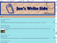 Tablet Screenshot of jenswriteside.blogspot.com