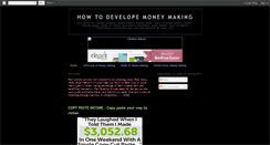 Desktop Screenshot of howtodevelopemoneymaking.blogspot.com