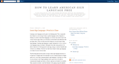 Desktop Screenshot of learnsignlanguagefree.blogspot.com