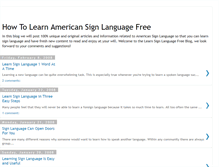 Tablet Screenshot of learnsignlanguagefree.blogspot.com