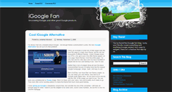 Desktop Screenshot of igoogle-fan.blogspot.com