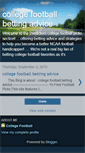 Mobile Screenshot of collegefootballbettingadvice12.blogspot.com