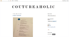 Desktop Screenshot of coutureaholic.blogspot.com