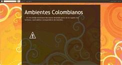 Desktop Screenshot of ambientescolombianos.blogspot.com