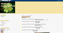 Desktop Screenshot of mensajehumanistico.blogspot.com