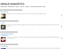 Tablet Screenshot of mensajehumanistico.blogspot.com
