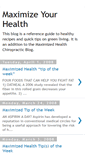 Mobile Screenshot of maximizeyourhealth.blogspot.com