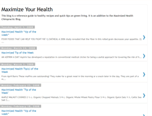 Tablet Screenshot of maximizeyourhealth.blogspot.com