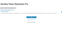 Tablet Screenshot of falsedetectionfix.blogspot.com