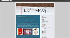 Desktop Screenshot of list-therapy.blogspot.com