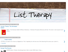 Tablet Screenshot of list-therapy.blogspot.com