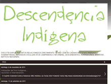 Tablet Screenshot of descendenciaindigena.blogspot.com