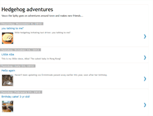 Tablet Screenshot of hedgehog-adventures.blogspot.com