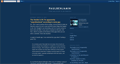 Desktop Screenshot of paulbenjamin.blogspot.com