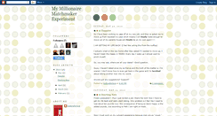 Desktop Screenshot of matchmakerexperiment.blogspot.com
