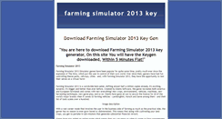 Desktop Screenshot of farmingsimulator2013key.blogspot.com