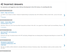 Tablet Screenshot of 42-incorrect-answers.blogspot.com