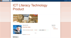 Desktop Screenshot of ictliteracytechnologyproduct.blogspot.com