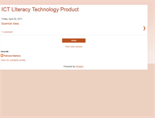 Tablet Screenshot of ictliteracytechnologyproduct.blogspot.com