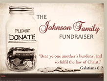 Tablet Screenshot of johnsonfamilyfundraiser.blogspot.com