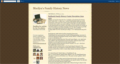 Desktop Screenshot of marilynsfamilyhistorynews.blogspot.com