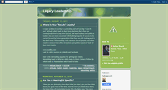 Desktop Screenshot of legacycoach.blogspot.com