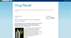 Desktop Screenshot of drugrecall.blogspot.com