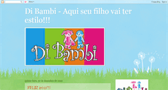 Desktop Screenshot of lojadibambi.blogspot.com
