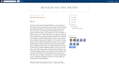 Desktop Screenshot of matzahonthemetro.blogspot.com