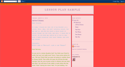 Desktop Screenshot of lessonplansample.blogspot.com