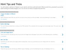 Tablet Screenshot of htmltips.blogspot.com