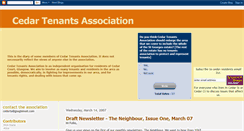 Desktop Screenshot of cedar-tenants-association.blogspot.com