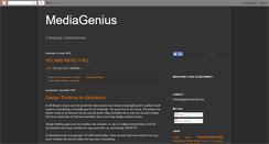 Desktop Screenshot of mediageniusblog.blogspot.com