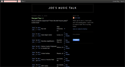 Desktop Screenshot of joesmusictalk.blogspot.com