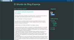 Desktop Screenshot of elmundodeblogesponja.blogspot.com