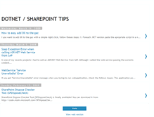 Tablet Screenshot of dotnetsharepointtips.blogspot.com