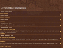 Tablet Screenshot of documentationlogistics.blogspot.com